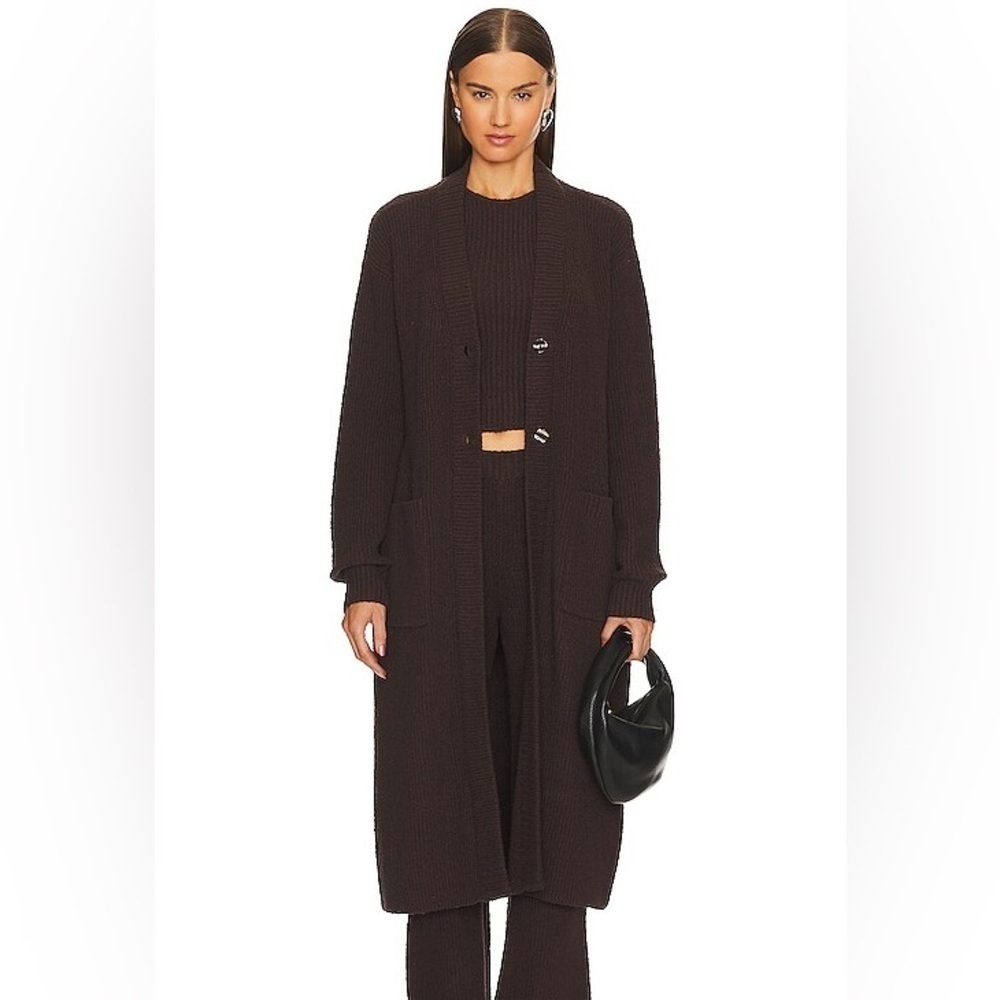 Song of Style from REVOLVE Saniya Belted Cardigan in Dark Chocolate